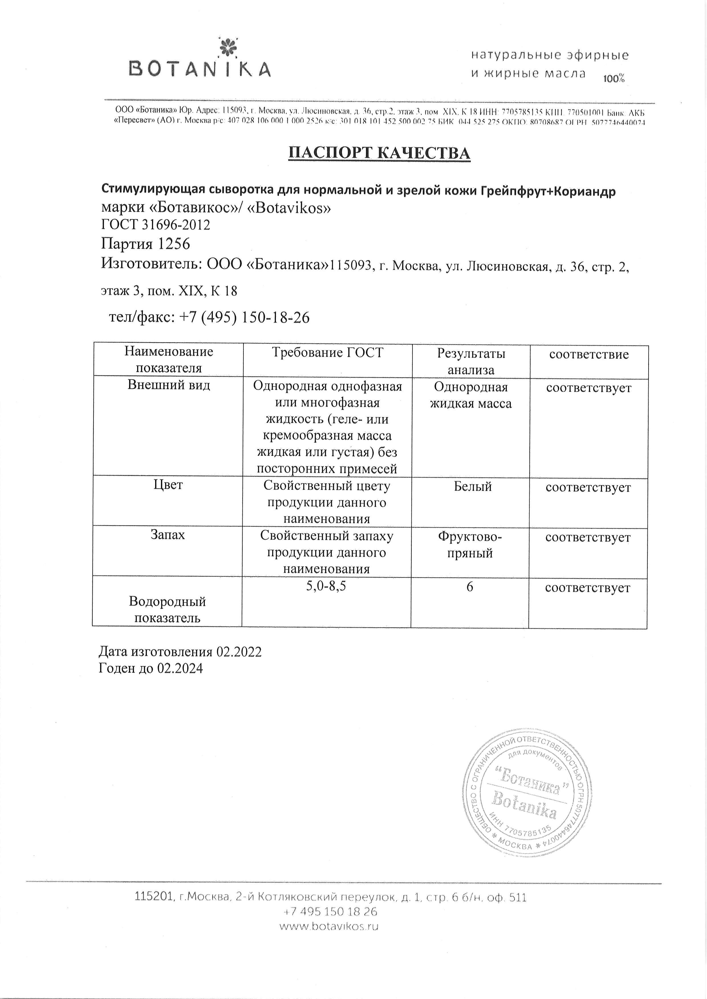 Паспорт №022022